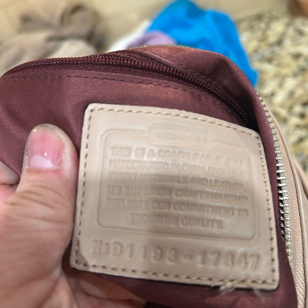 Coach Leather Shoulder Bag in Light Taupe - Picture 7 of 10